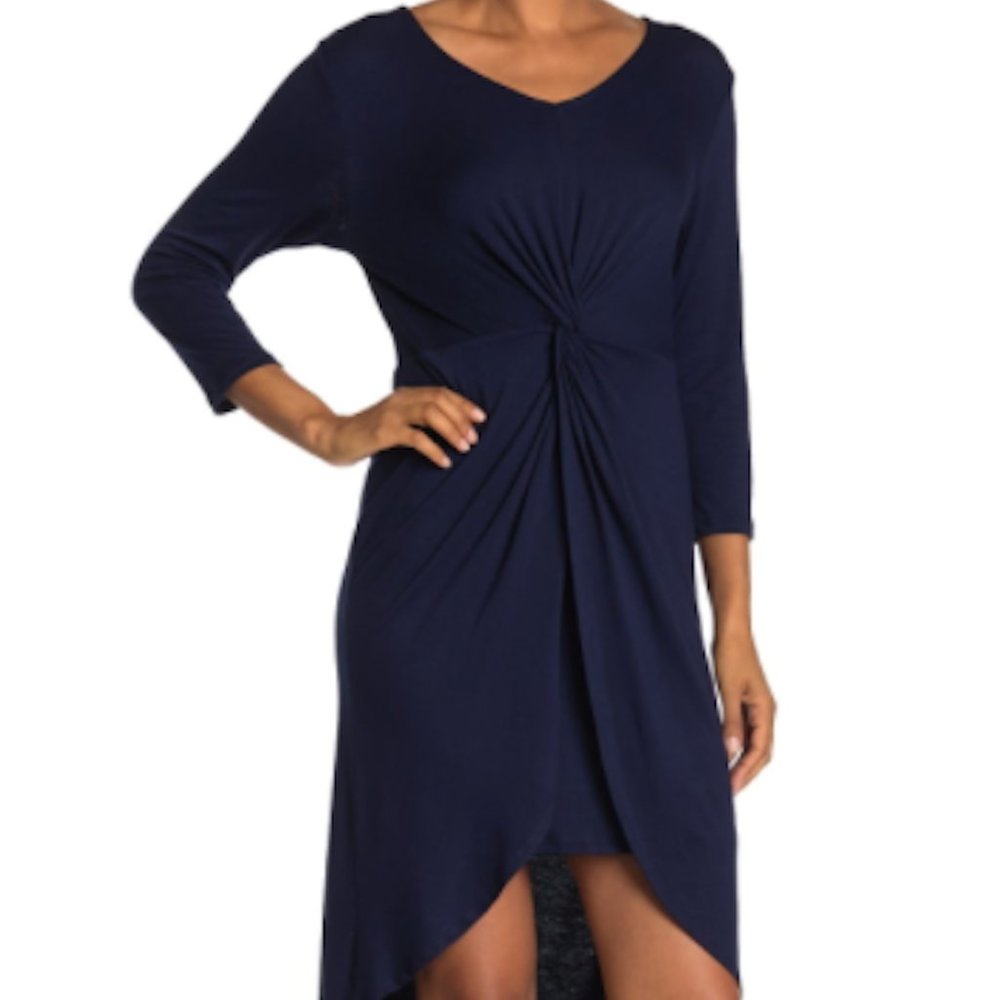 NWT West Kei Knit Twisty Dress - Navy Blue, XS,